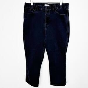 Good American Women's Good Straight Black Denim Jeans 18